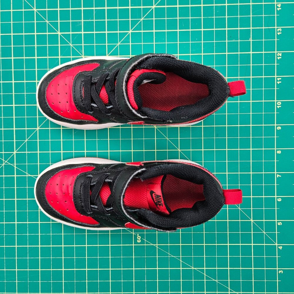 Nike Court Borough Low 2 Black Red White Toddler Boys Sneakers Sz 9C BQ5453-007 - Picture 11 of 12